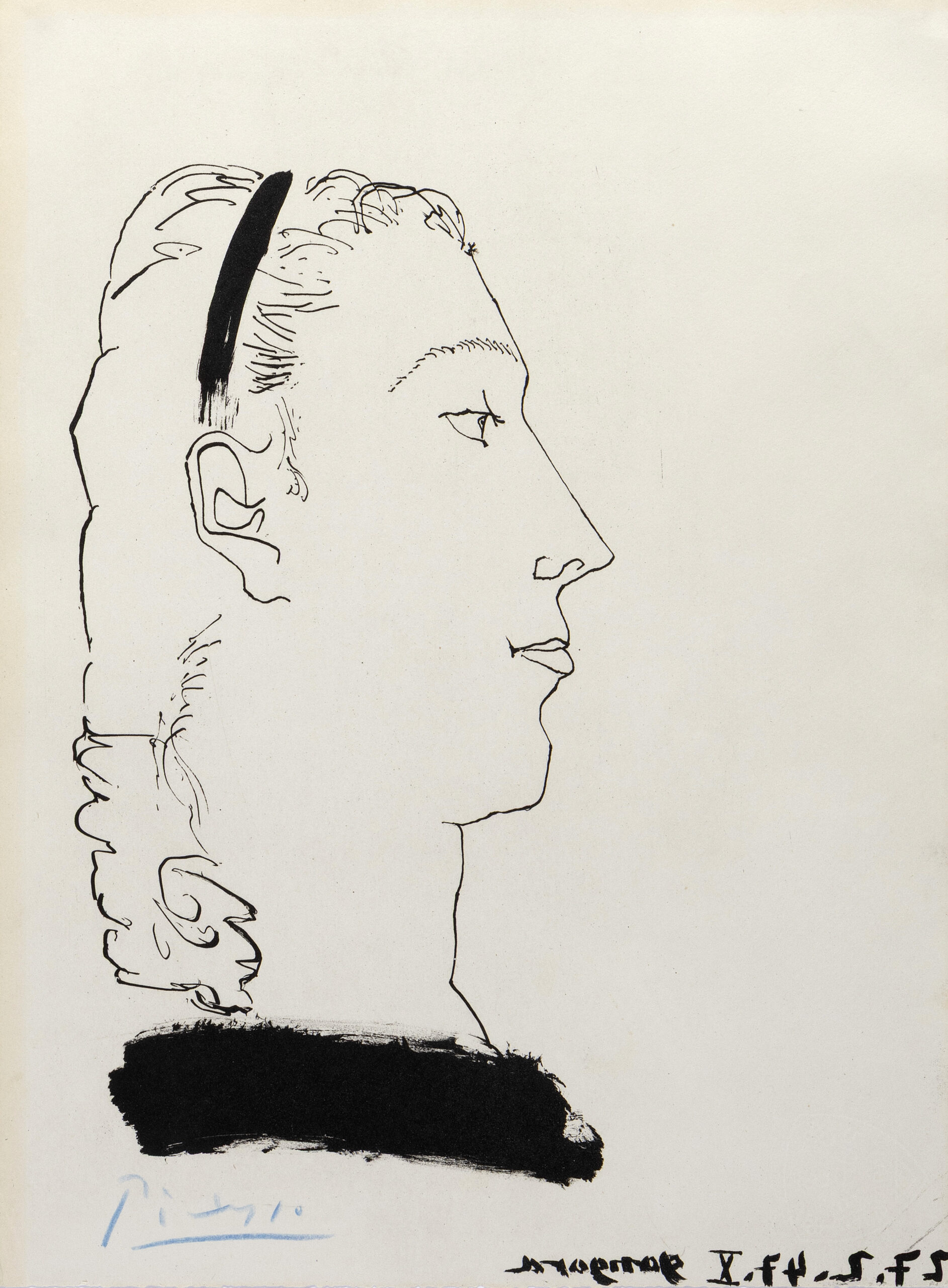 1014 – Picasso, Pablo – Femme Blonde de Profil – Aquatinaradierung