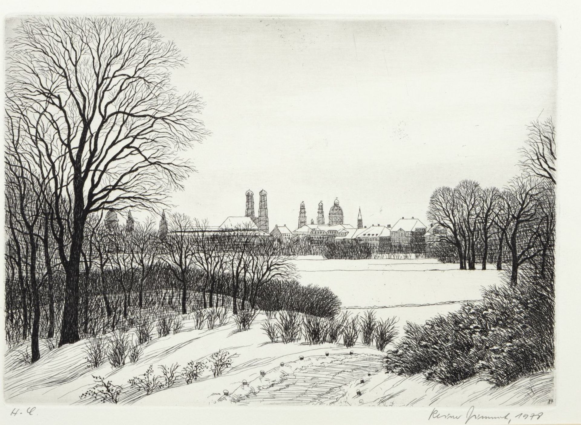 1401 – Lichtner, Aix u.a. Münchner Ansichten, Radierungen, sign.