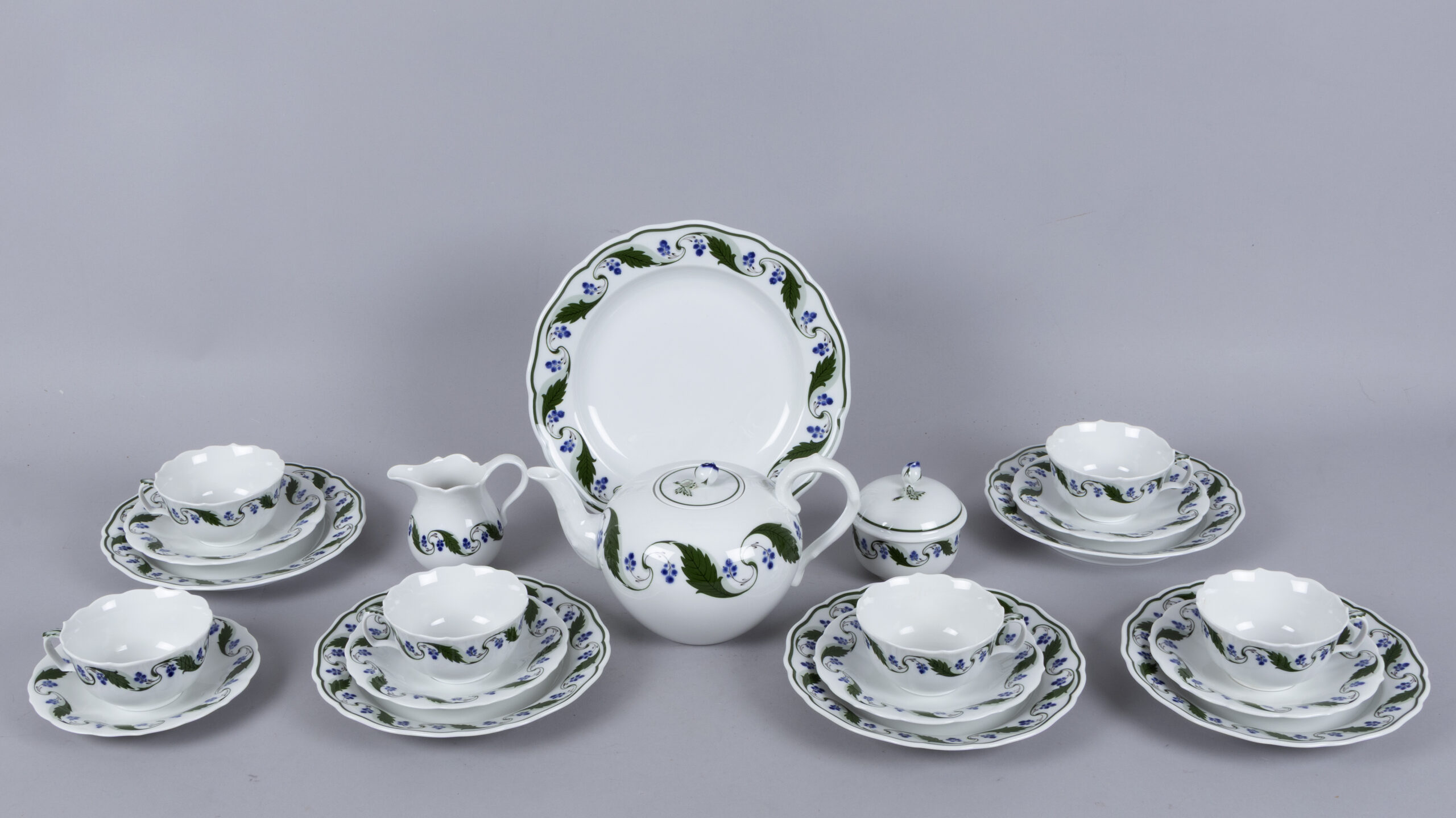 5511 – Teeservice Mahonienranke – Meissen – 21 Teile