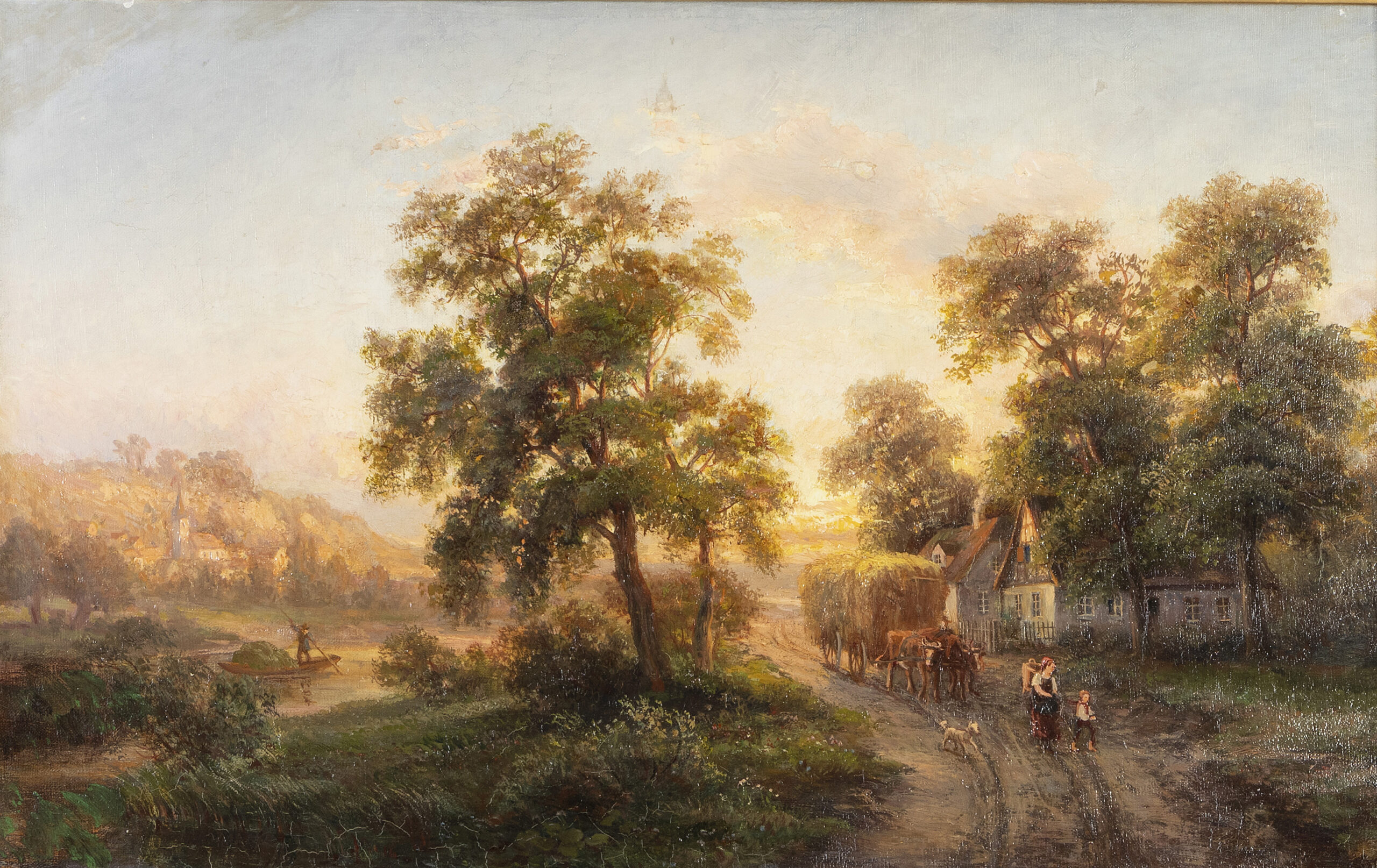 3007 – Chevalier, Adolf – Sommerliche Landschaft in Abenddämmerung